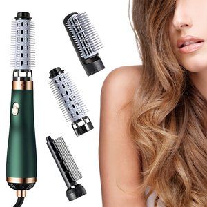 3x1 Hot/Cold Hair Dryer Brush Quick Drying Volumizer Curler Straightener 3 Combs